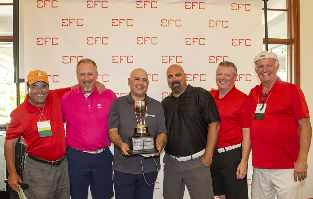 Group photo of 1st Place Low Gross Foursome – Barry McGowan’s Memorial Cup