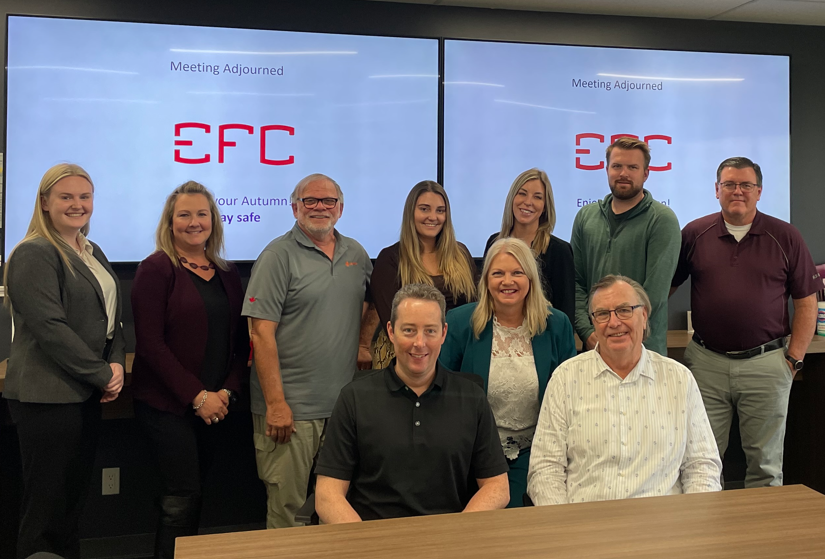 EFC Golf Committee Back row (left to right): Jade Hosick, EFC Golf Foursome Lead; Lori Bagazzoli, LEDVANCE Ltd., Past Chair; Steve Parent, LEDVANCE Ltd. Magda Latawiec, E.C.S. Electrical Cable Supply Ltd. Katherine Turfryer; O’Neil Electric Supply Limited, Performance Academy Lead; Scott Latter, O’Neil Electric Supply Limited; Mark Livingston, Westburne Electric Canada. Front row (left to right): Andrew Fitzpatrick, Graybar Canada, Chair; Nathalie Lajoie, EFC Golf Team Lead; Danny Buchanan, Rexel Canada Electrical Inc., Vice Chair